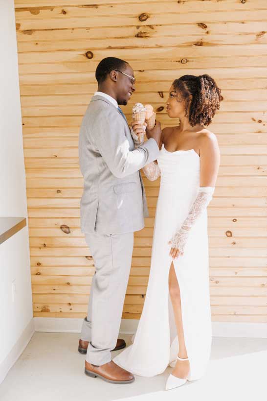 couple enjoying ice cream